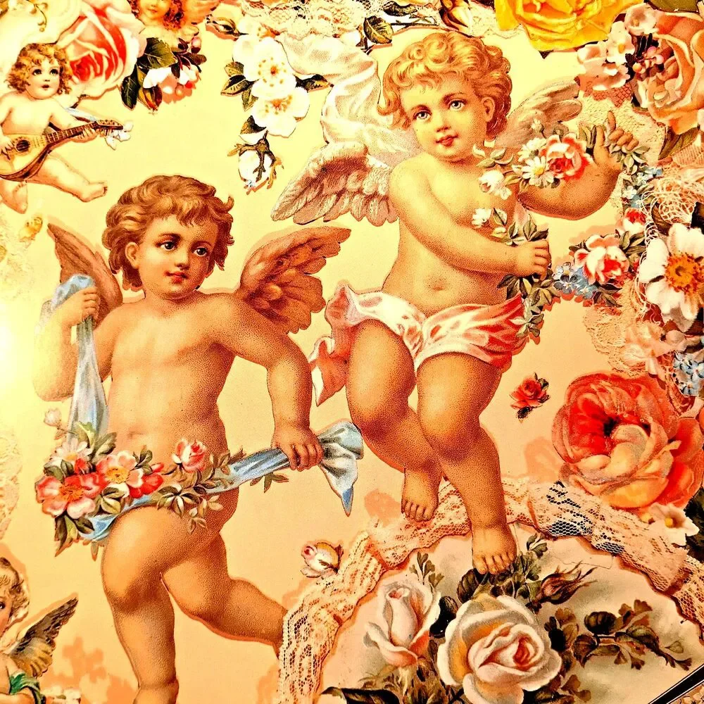 Vintage Victorian Cherubs Angels Florals, Junk Journal Craft Ephemera, Decoupage